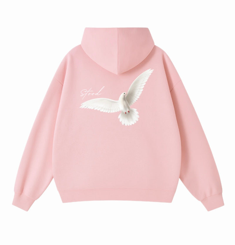 Hoodie Pigeon og ´´For artists´´ rosado