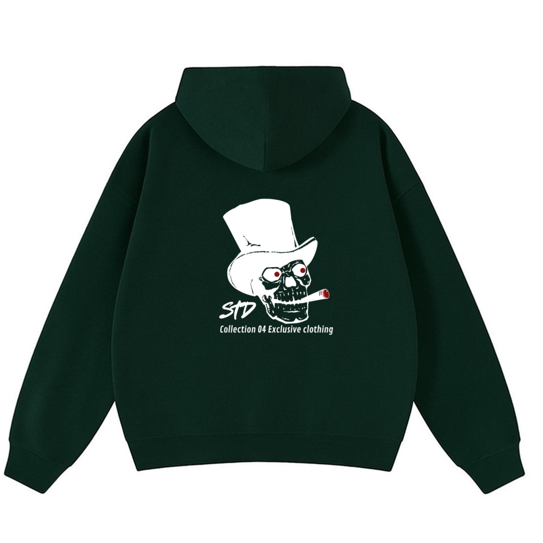 Hoodie Skull verde botella ´´There is only one style´´ 04